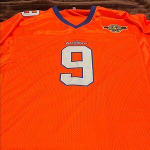 Bobby Boucher Orange Football Jersey with Number 9. Bourbon Bowl